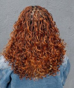 goddess braids with curls