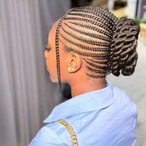 Neat Patewo braids hairstyle by Braids by Dorine